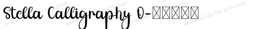 Stella Calligraphy O字体转换